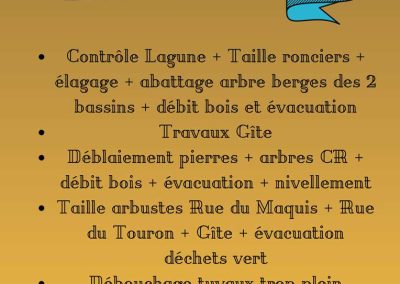 Bilan du cantonnier - Semaine 10