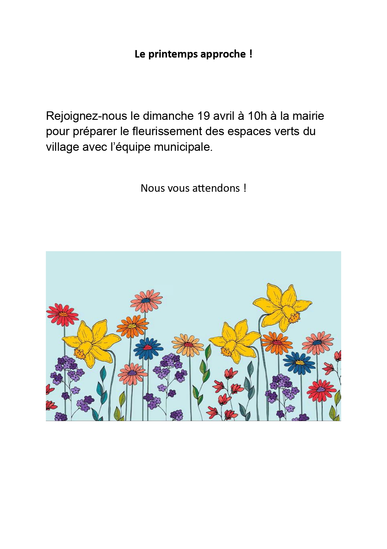 Le printemps approche