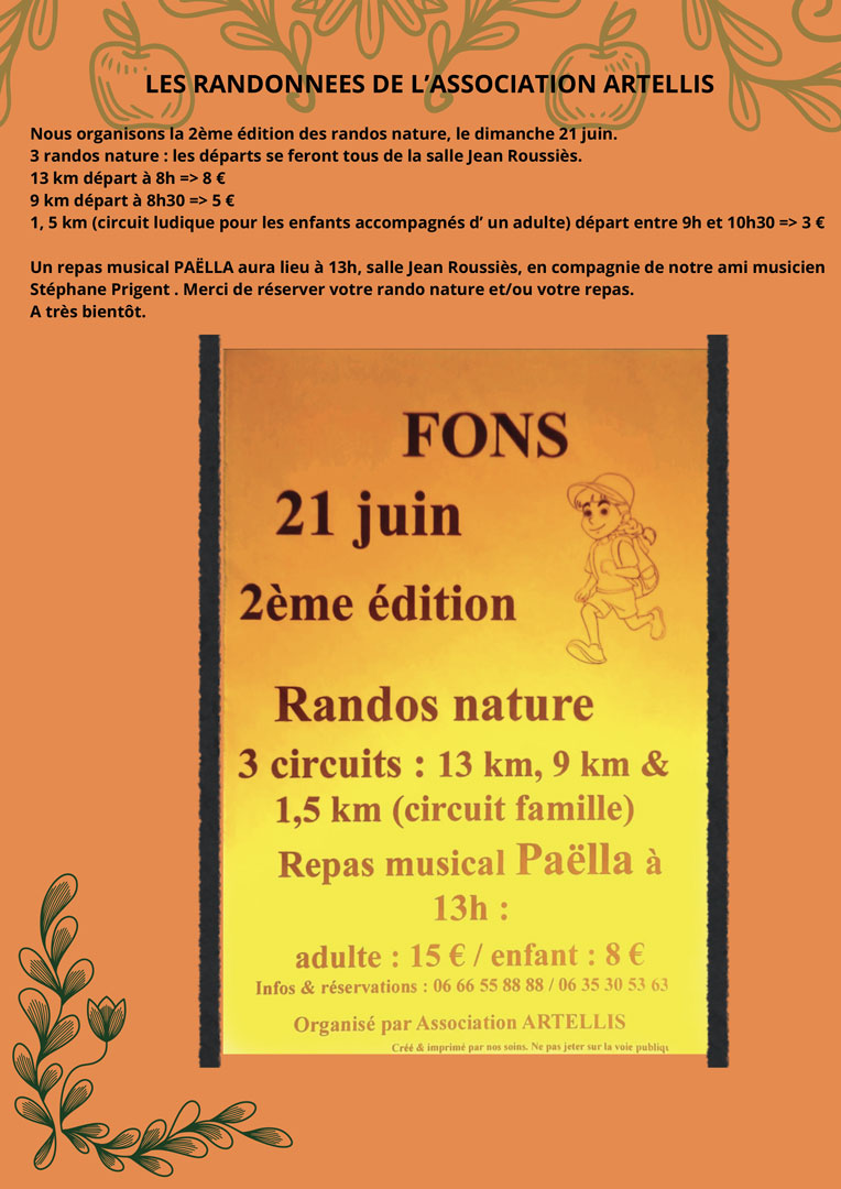 Randonnées nature du 21 juin 2026