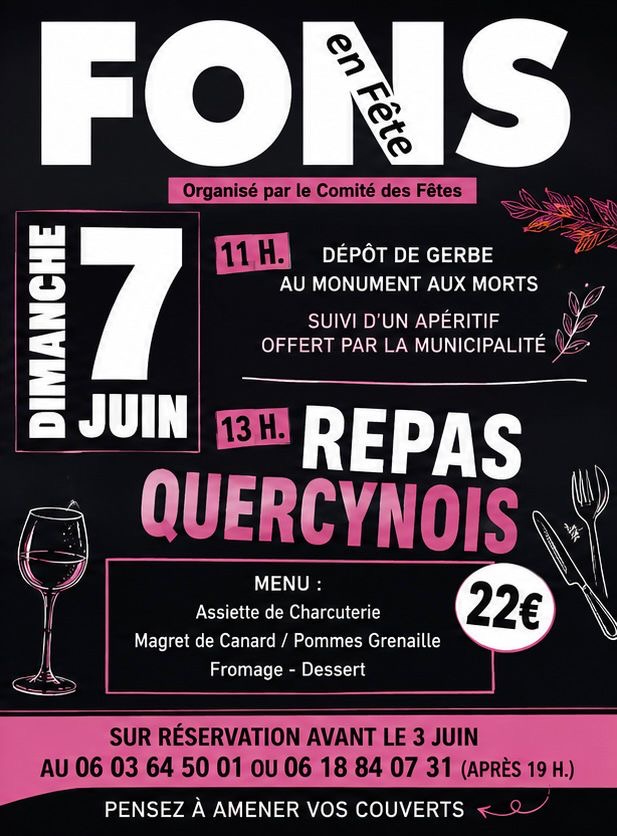 Fons en fête - Dimanche 7 juin 2026 Fons en fête - Dimanche 7 juin 2026