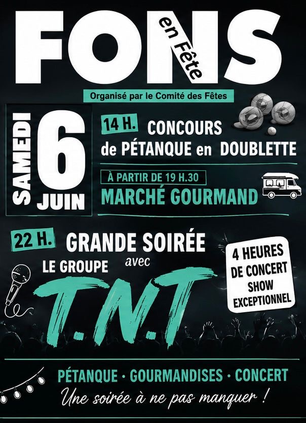 Fons en fête - Samedi 6 juin 2026 Fons en fête - Samedi 6 juin 2026