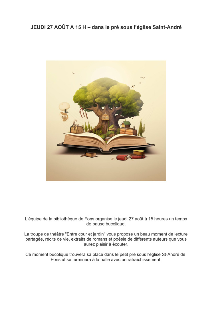 Lecture en plein air
